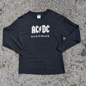 Y2K ACDC Long Sleeve Top Large Men's Aces & Eights 2004